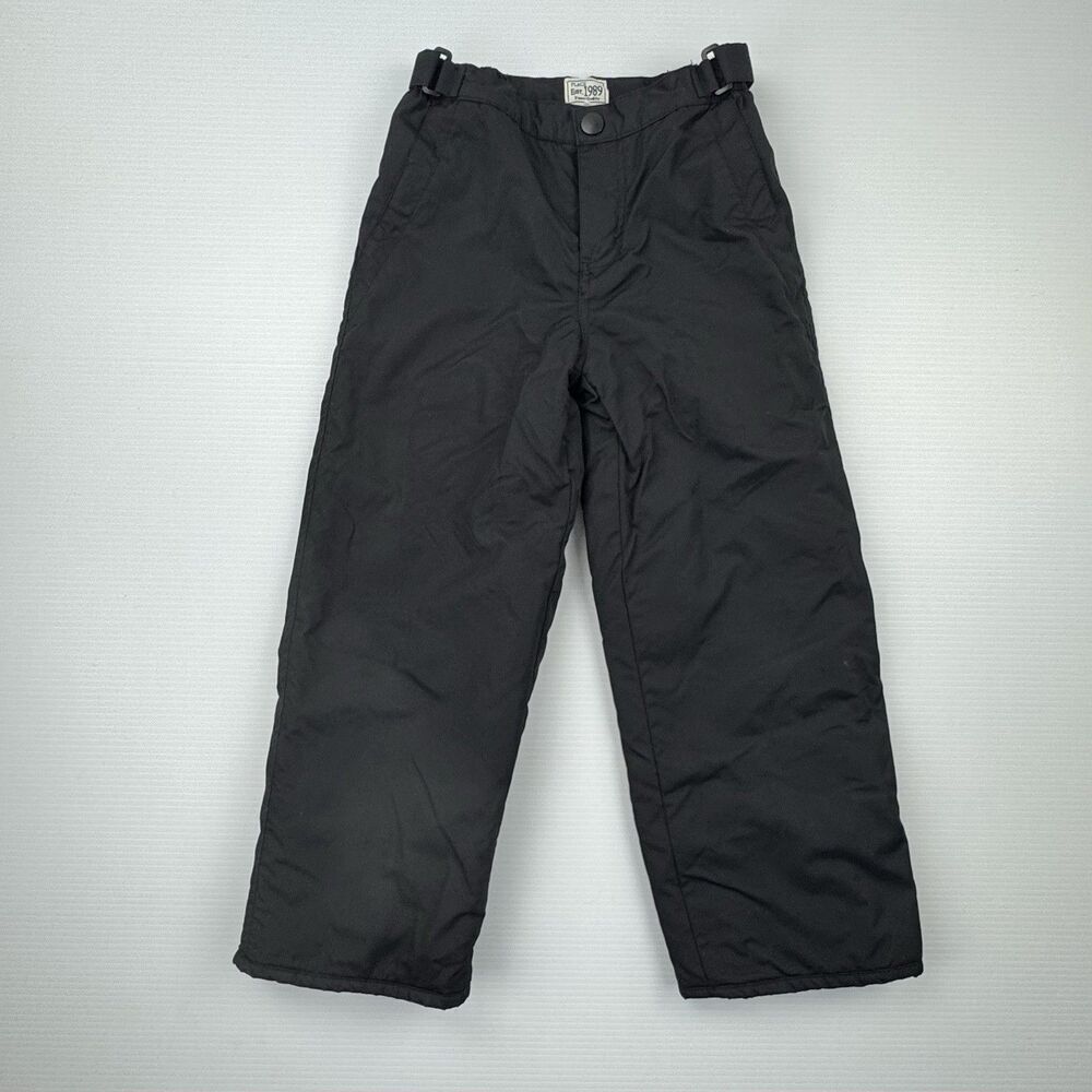 Childrens Place Snow Pants Kids 7 Black Adjustable Waist Athleisure Winter Ski
